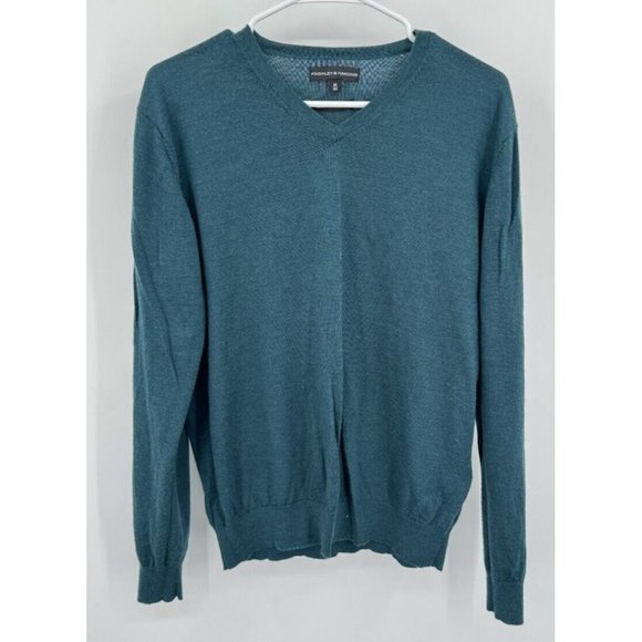 Finshley & Harding Other - Finshley & Harding Men’s M V-Neck Sweater Wool‎ Green